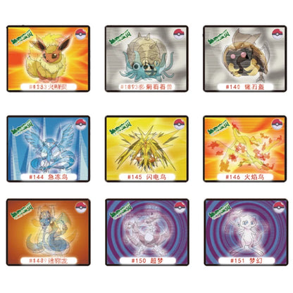 Caja de 100/160 tazos de Pokémon de 1.ª y 2.ª generación, colección de cartas redondas y cuadradas 3D, álbum de entrenadores, Pogs, Cheetos, Chipitaps