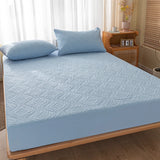 Waterproof Quilted Mattress Cover - Cotton Top, Antibacterial Fiber Fill, TPU Waterproof Layer - A-Class Health Standard
