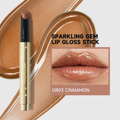 FOCALLURE Pearlescent Lip Gloss Stick Moisturizing Long Lasting Sexy Sparkling Lip Balm Shimmer Lipstick Pen Makeup Cosmetics