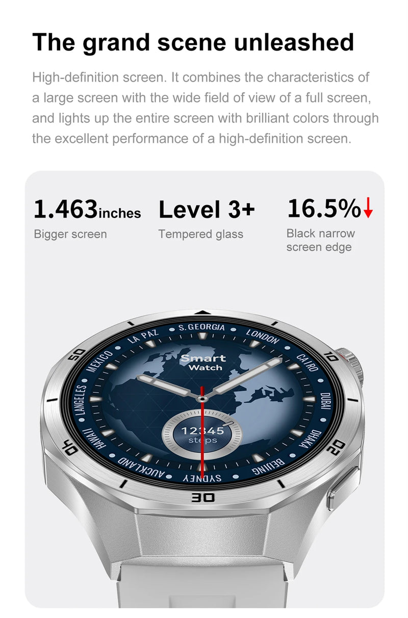 GT5 Pro Smart Watch Men's Women 466*466 HD Screen Bluetooth Call Smartwatch GPS Map Compass Sports Fitness Smartwatch 2025 New