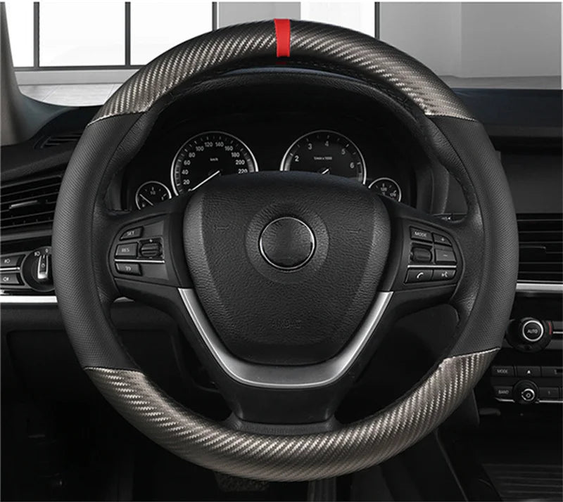 Fashion Universal Car Steering Wheel Cover Breathable Anti Slip Car Decoration Suitable 37-38cm Steering Wheel Cover Accessories