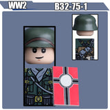 WW2 Military Soldier Figures Building Blocks Soviet British Army German Camouflage Warrior Infantry Accessories Bricks Toys Gift