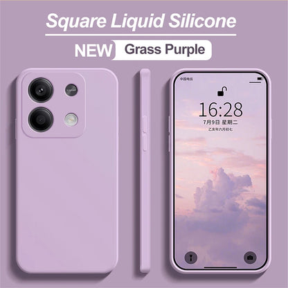 Redmi Note 13 Pro 4G Case Square Liquid Silicone Soft TPU Cover For Xiaomi Redmi Note 13 Note13pro Plus Note13 Pro 4G Phone Case