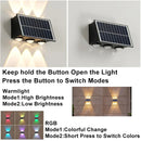 4/6/8LED Solar Wall Spotlight Outdoor Upper And Lower Lighting Solar Powered Waterproof Streetlight for Balcony Courtyard Garden
