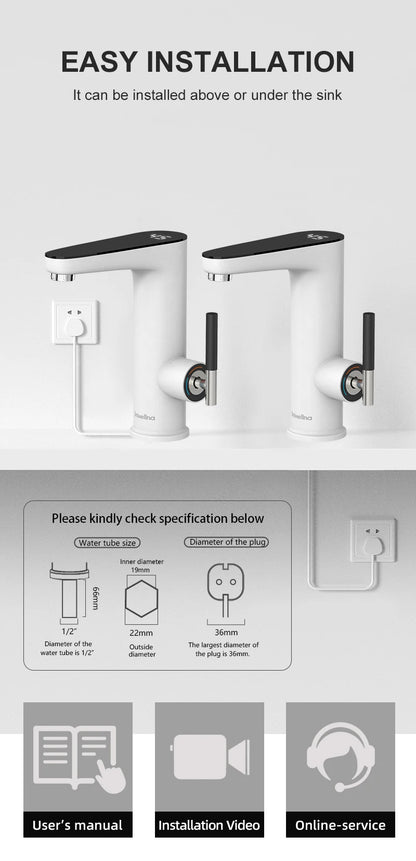 Briwellna Electric Water Heater 220V Kitchen Faucet Tankless Geysers Faucet Heater Heating Tap Instantaneous Heaters Robinet