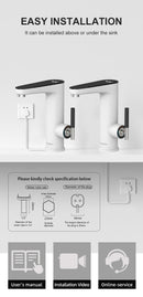 Briwellna Electric Water Heater 220V Kitchen Faucet Tankless Geysers Faucet Heater Heating Tap Instantaneous Heaters Robinet