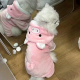 Cute Animal Dog Cat Costume Small Dogs Cat Winter Warm Pet Jumpsuit Pajama for Yorkies Poodle Overalls Puppy Mascotas Clothes