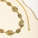 1/2pcs Retro Style WOMEN'S Metal Waist Chain Accessories Decorative Circle Carved Chain Belt High Style Accessories