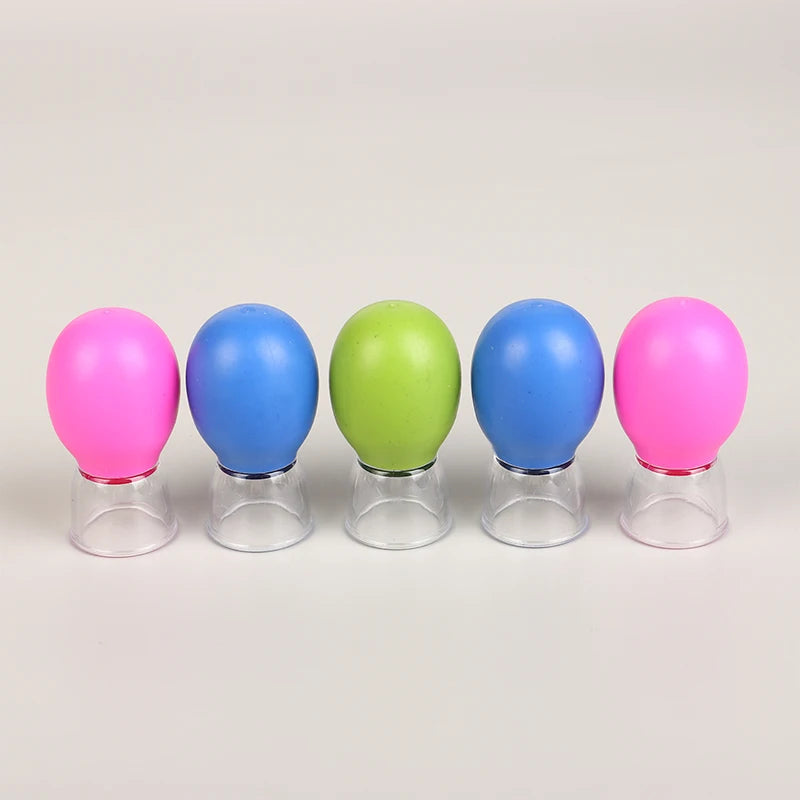5Pcs Silicone Cupping Massage Cup For Body Face Neck Eye Massager Vacuum Tank Body Facial Care, Anti-aging Beauty Tool