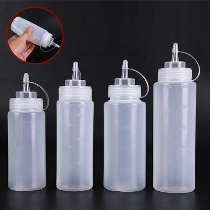 Botella de plástico blanca con tapa, dispensador de pan, accesorio para hornear postres, decoración de pasteles, utensilio de cocina (1 unidad) 