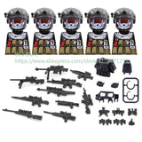 Military Special Forces Action Figure Building Blocks Ghillie Suit Weapons Sniper SWAT Ghost KSK Police Bandit Boy Toy Gift F029