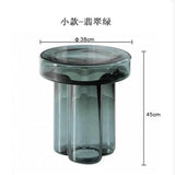 Artistic Glass Coffee Tables, Creative Design End Tables for Living Room , Stylish Accent Tea Table with Various Sizes & Colors