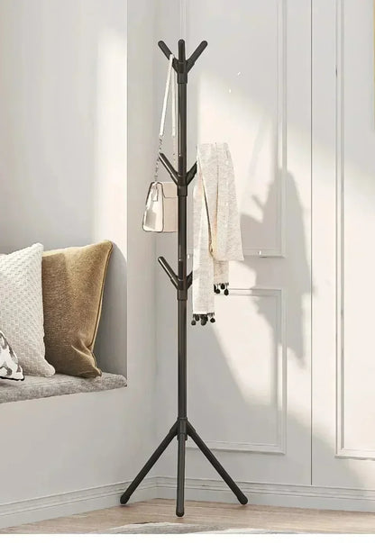 Perchero móvil de pie con múltiples ganchos, con forma de rama de árbol, práctico perchero para el hogar, la sala de estar y el almacenamiento de ropa.