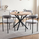 EGOONM 4Pcs Nordic Style Dining Chairs Upholstered Kitchen Chairs with Teddy Velvet Chair Home Desk Dining Room Kitchen Chairs