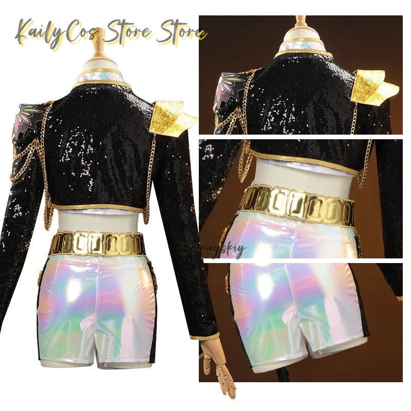 Movie K-Pop Demon Rumi Anime Cosplay Costume Idol Girl Rumi Uniform Role Play For Party Halloween Carnival Outfits