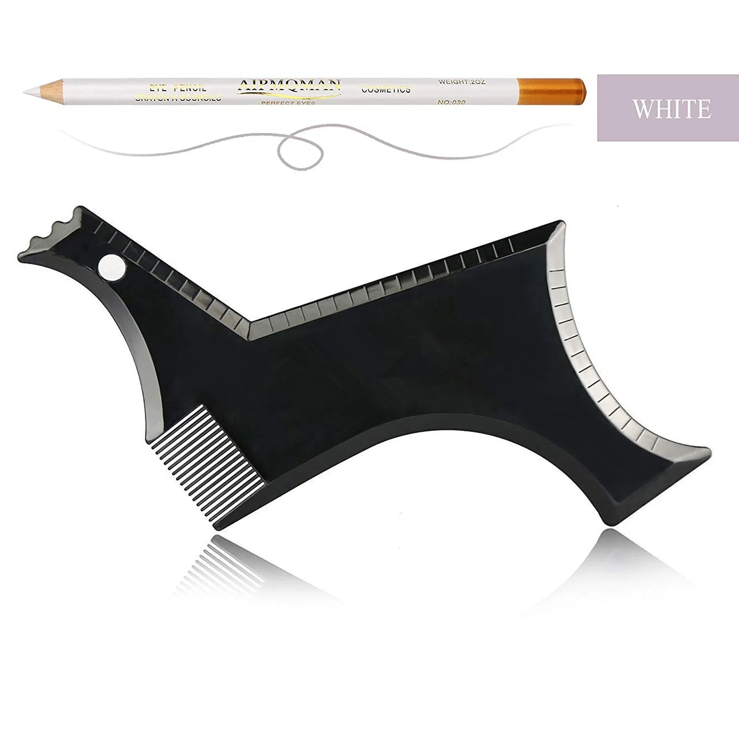 Men Beard Styling Template Stencil Beard Comb Fits All-In-One Beard Shaping Tool Barber Supplies Professional Beard Accessories