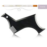 Men Beard Styling Template Stencil Beard Comb Fits All-In-One Beard Shaping Tool Barber Supplies Professional Beard Accessories