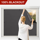 100% Blackout Curtain with Suction Cup UV Blocking Window Drapes Blinds Full Shades Panel DIY Portable Film Sunshade Cover