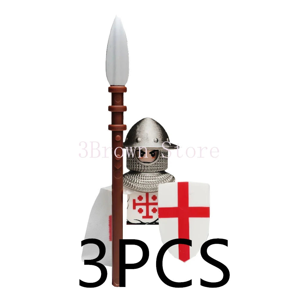 MOC Medieval Building Blocks Castle Knight Western Cowboy Historical Army Cavalry Horse Soldier Gun Kid Toy Gift Brick DIY S040