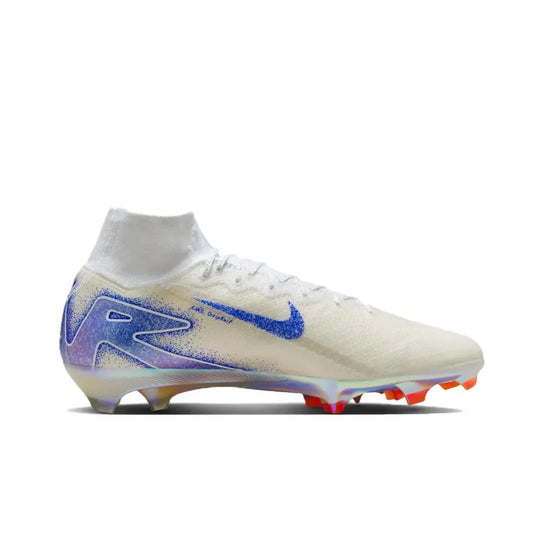 Botas de fútbol Nike Mercurial Superfly 10 Elite FG de caña alta para hombre, amortiguación de rebote, calzado de fútbol, ​​ligeras y flexibles, color blanco.