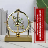 Rotating Magnetic Wobbler Earth Perpetual Motion Desktop Office Model Ornament Simple USB Decor Orb M1u8