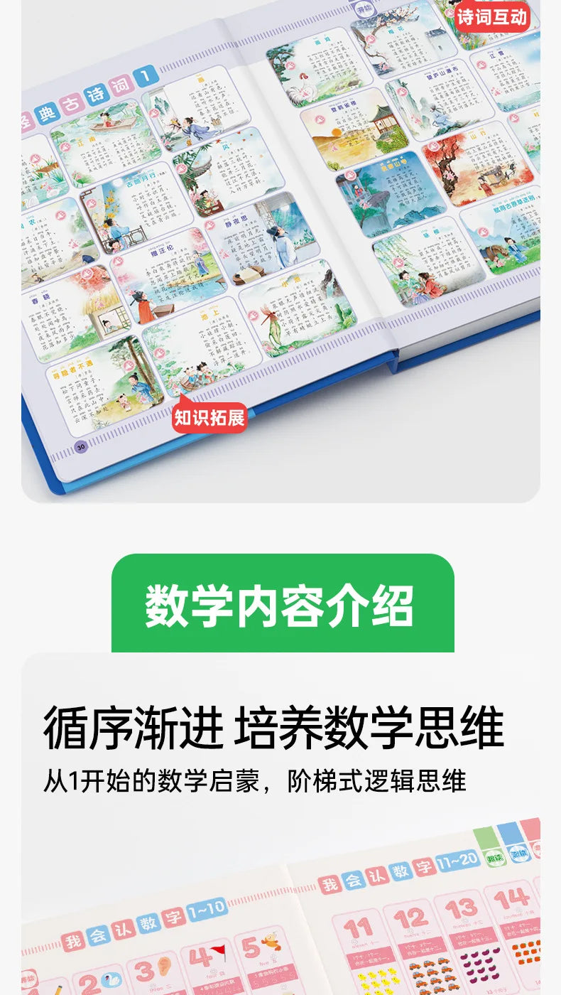 Language, Math, English Early Education Audiobooks, Children's Cognitive Enlightenment Learning Books, Parent-child Interaction