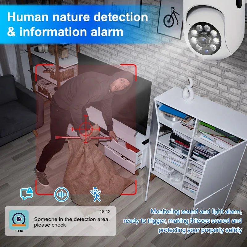 3MP 1080P HD Wireless Security Camera Indoor Outdoor Smart Surveillance Camera with Night Vision Baby Monitor CCTV Camera