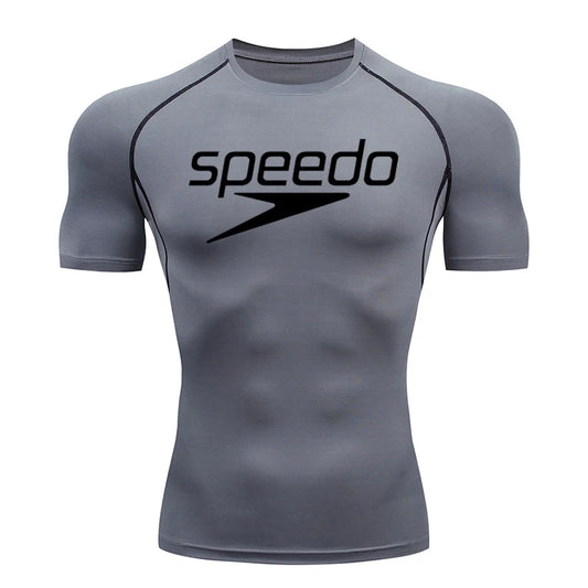 Compression Running T-shirt Men Tops Spee Print T Shirts Male Quick Dry Gym Sportswear MMA Rashguard T-shirt For Male