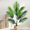 52-125cm/49.2in  Artificial Palm Tree Tropical Fake Plant Green Plastic Palm Leaf Branches Suitable for Home Garden Decoration