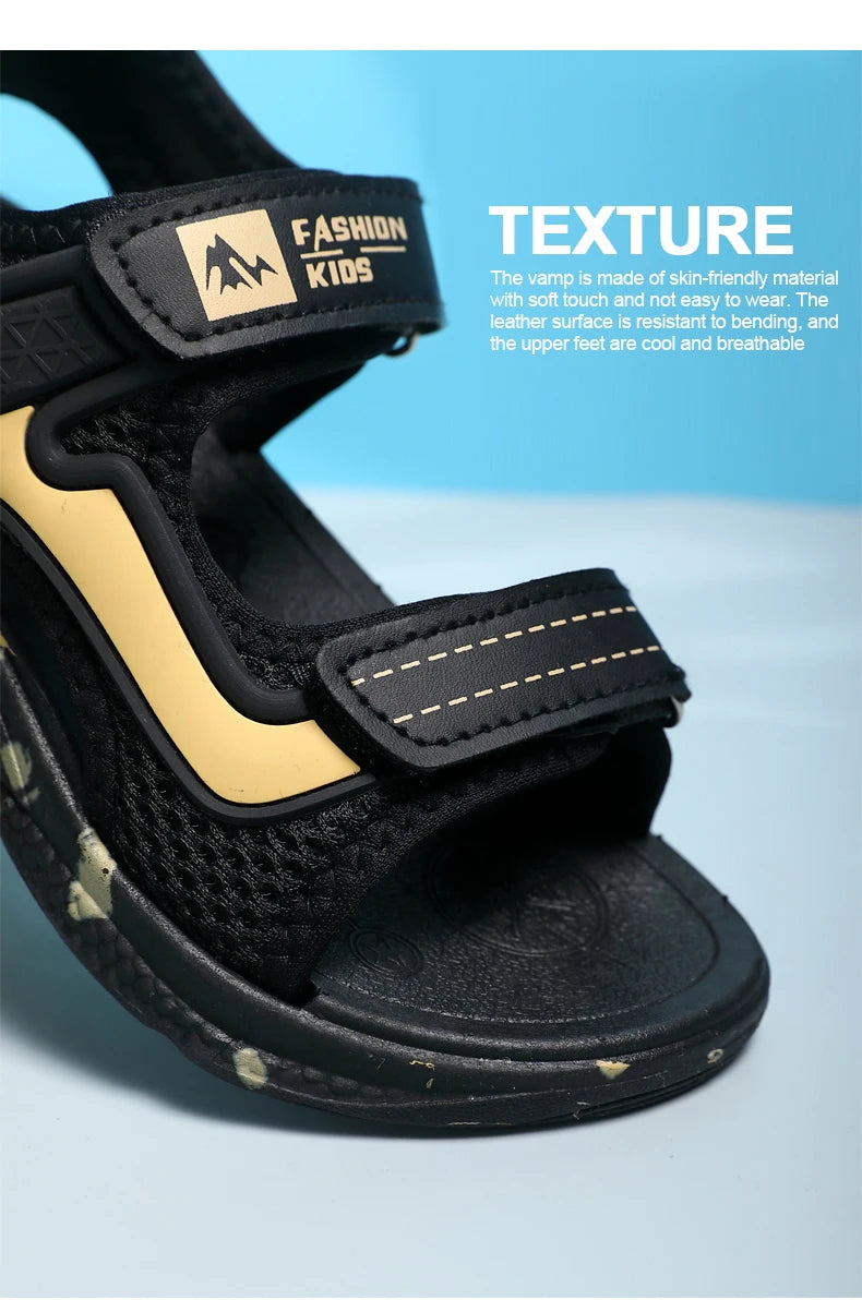 Kids Boys Trendy Camouflage Platform Strap Sandals Lightweight Soft Sole Non-slip Girls Children For Summer Outdoor Beach Shoe