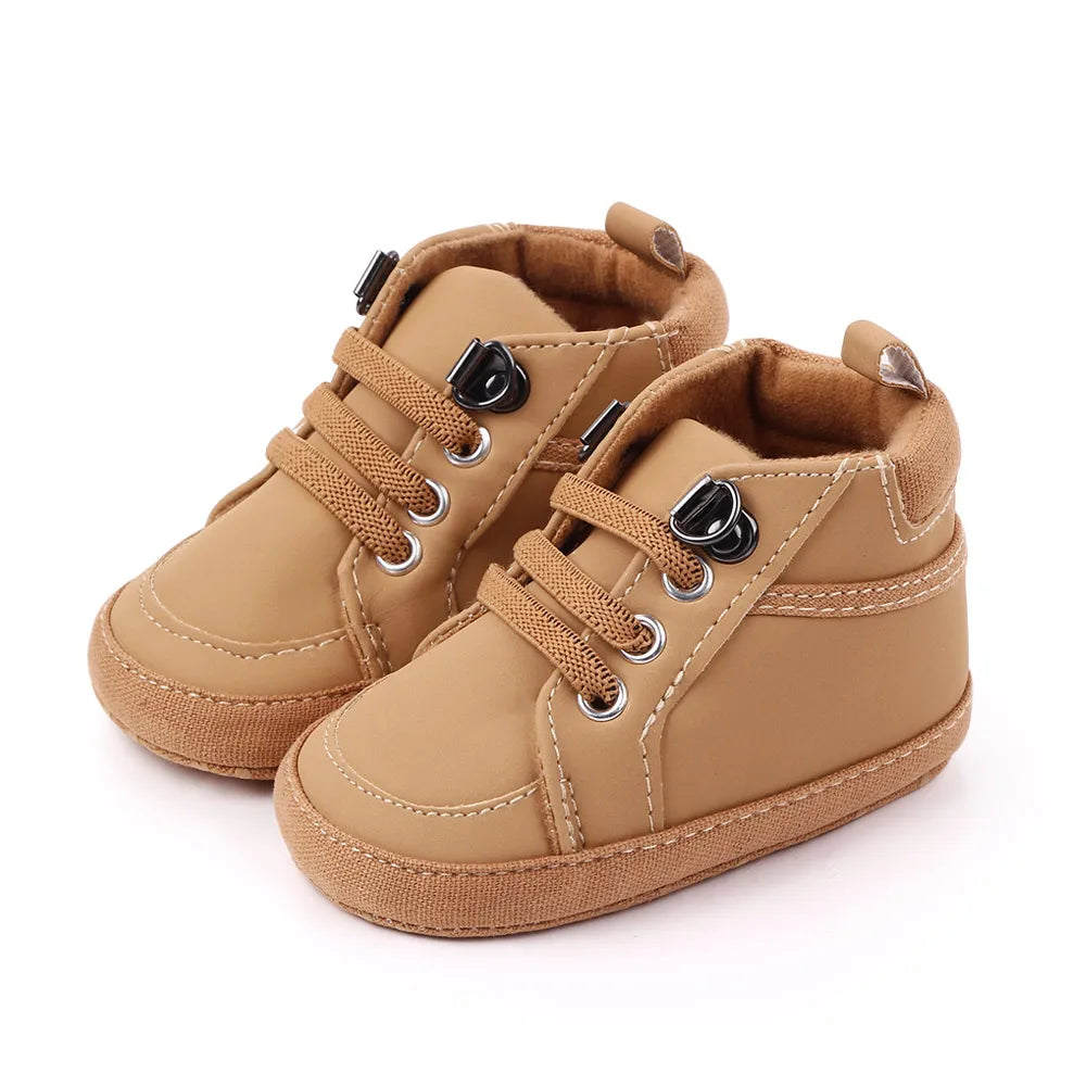 Zapatos casuales para bebés, botines con cierre de velcro para niños pequeños de 0 a 1 año, para caminar al aire libre