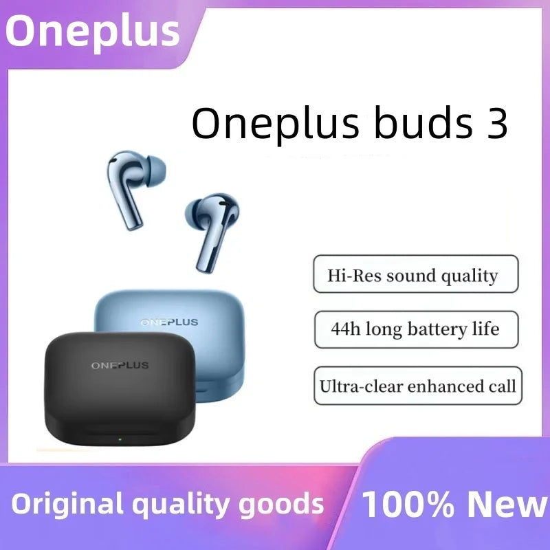 Oneplus Buds 3 wireless Bluetooth headset LHDC 5.0 49dB active noise reduction 44h battery life Oneplus 12 TWS low delay.