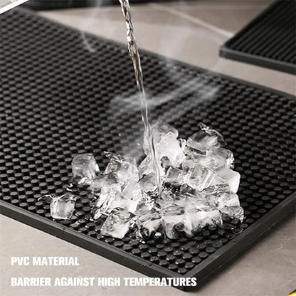PVC Bar Mat Anti-slip Cafe Bar Mats Home Cup Mat Waterproof Heat Resistant Durable Drain Bar Service Spill Mat for Home Bar Cafe
