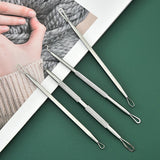 Stainless Steel Blackhead Comedone Acne Blemish Extractor Remover Face Skin Care Pore Cleaner Needles Remove Tools