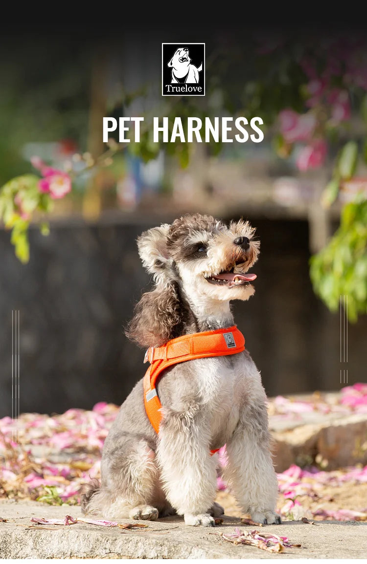 Truelove Pet harness For small and medium Dog Breathable Nylon Mesh Outdoor Training Adjustable Chest Heavy Duty TLH3013