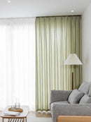 Spring and summer Japanese matcha, green cotton and linen curtains sheer curtains, opaque curtains, luxurious linen for bedrooms