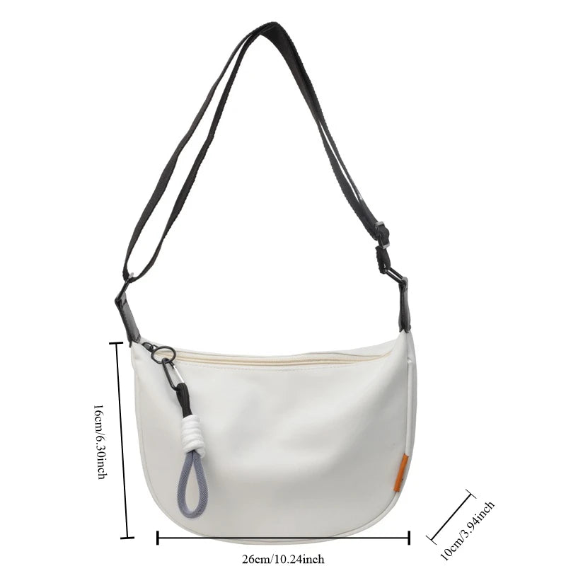 2024 New Fashion Crossbody Bag Simple Wide Shoulder Strap Design Single Shoulder Bag Original Style Commuting Dumpling Women's Bag