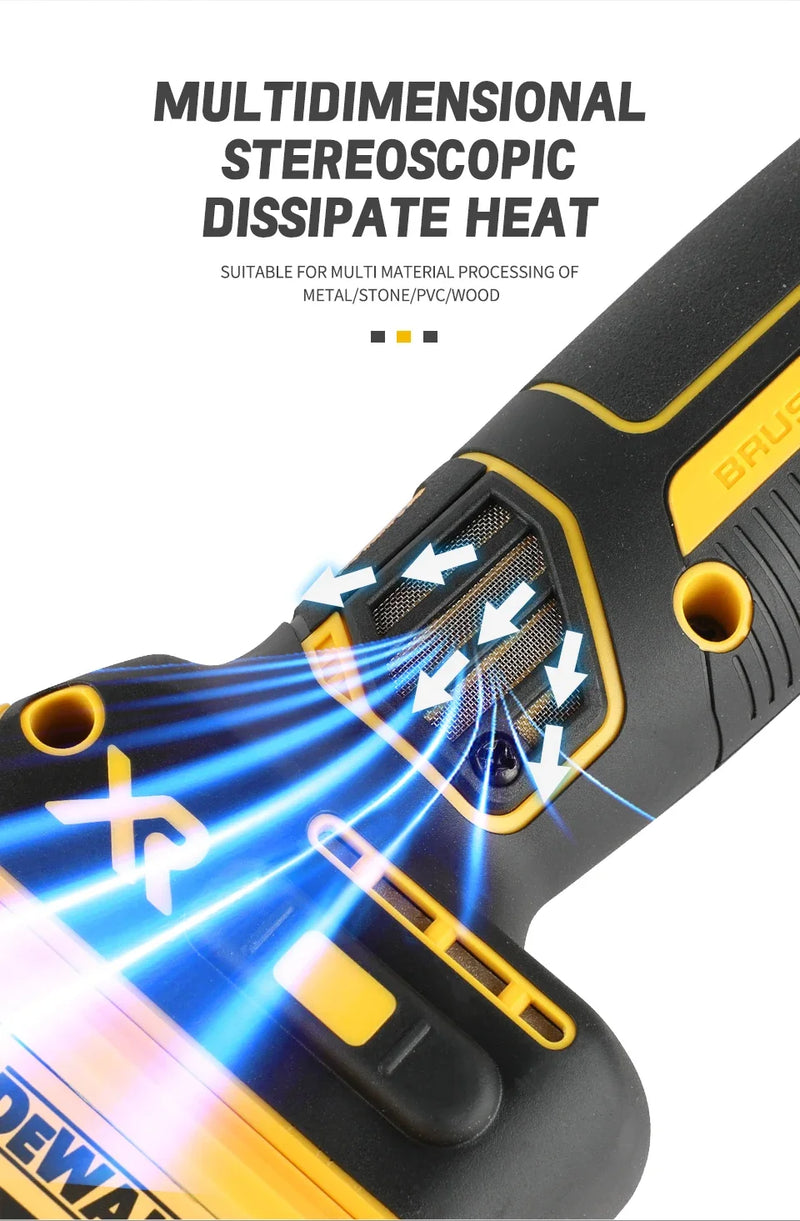 DEWALT  DCG405  Angle Grinder 18V Brushless Motor Cordless Cutting Machine 125mm Rechargeable Handheld Polishing Machine router