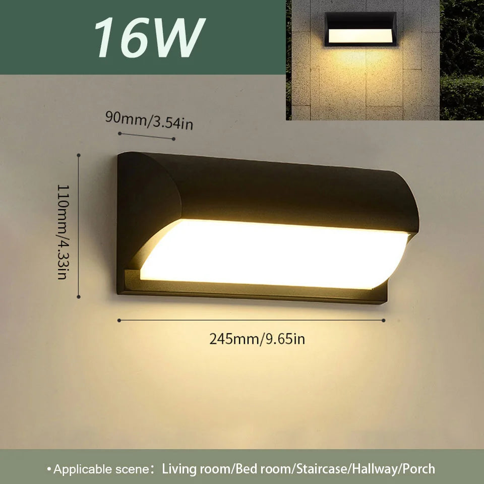 LED Outdoor Wall Light Waterproof IP66 Motion Sensor LED Outdoor Lighting Porch Lights Balcony Garden Lights Outdoor Wall Lamp