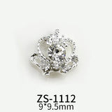 10pcs New Crown Alloy Zircon Nail Art Charms Silver Shiny Crystals Jewelry Hot Sale Nails Decoration 3D Manicure Accessories %2