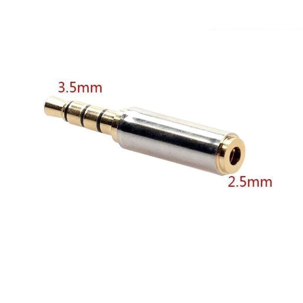 Conector Plug and Play de 3,5 mm, interfaz de 2,5 mm, conversión de audio para auriculares, conector pequeño a grande, proceso de chapado en oro, fácil de usar.