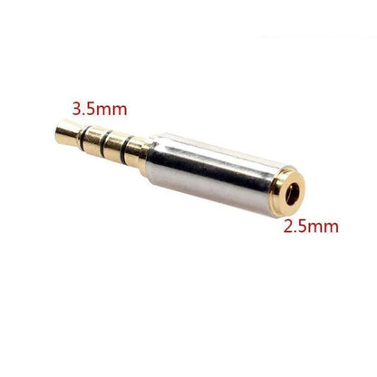 Conector Plug and Play de 3,5 mm, interfaz de 2,5 mm, conversión de audio para auriculares, conector pequeño a grande, proceso de chapado en oro, fácil de usar.