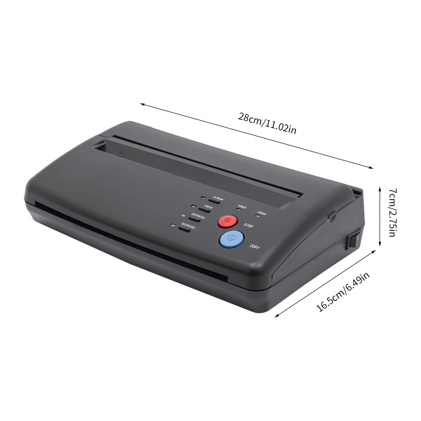 Impressora de copiadora de máquina de estêncil de transferência de tatuagem 220V, largura de digitalização eficaz: 21cm, A4, preto