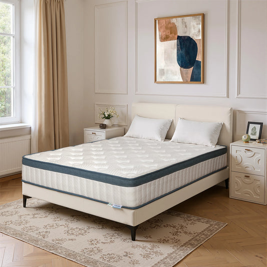 Tribesigns Mattress 140x200 cm, 25 cm High, Pocket Sprung Core, Medium Firmness H3, 7-Zone Orthopedic Mattress