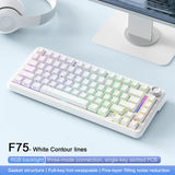75% Hot-Swap Gaming Keyboard, Wireless FREEWOL F75 RGB Mechanical Keyboard with Metal Knobs, AULA F75 Same Model, Tri-Mode, 4000 mAh