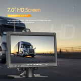 LeeKooLuu Wireless Dual Backup Reversing Cameras and 7" IPS Car Monitor IR Night Vision Rear View Camera for RV Truck Trail Bus