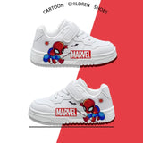 Kids Casual Sport Shoes Boys Fashion Cartoon Print Training Shoes Children's Anti-slip Sneakers Student Pu Leather Outdoor Shoes
