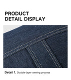 LEE Unisex Utility Canvas Leather Zipper Tote Bag Casual Denim Daily Shopping Handbag Women Men Durable Student School Book Bag