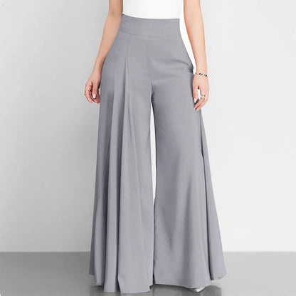 Pantalones anchos de cintura alta para mujer, pantalón largo, holgado, informal, elegante, para oficina, primavera y otoño
