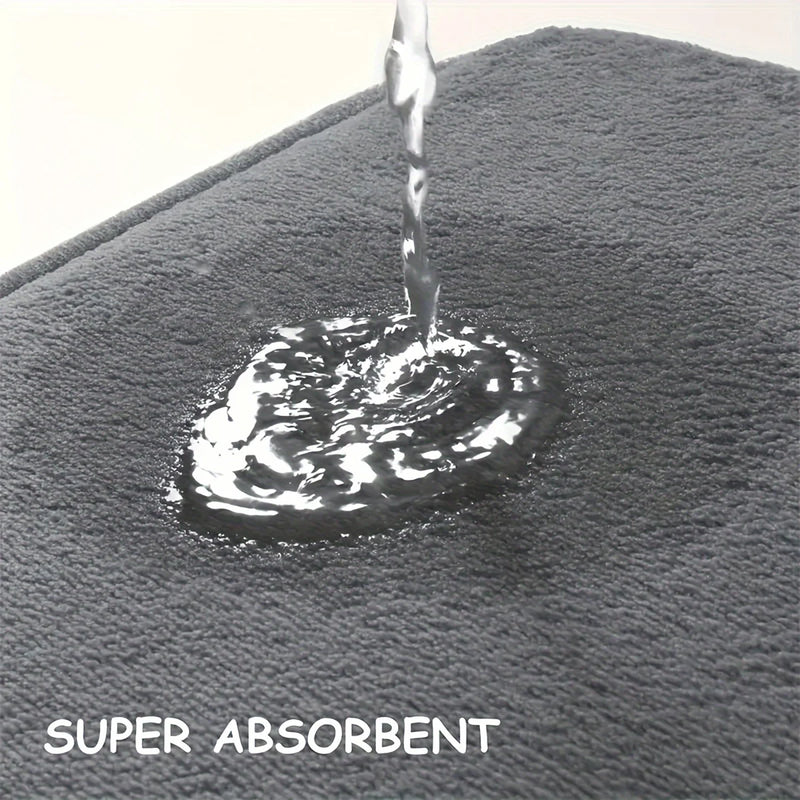 Alfombra absorbente de baño de lujo, ligera y gruesa, antideslizante, suave, para entrada y ducha